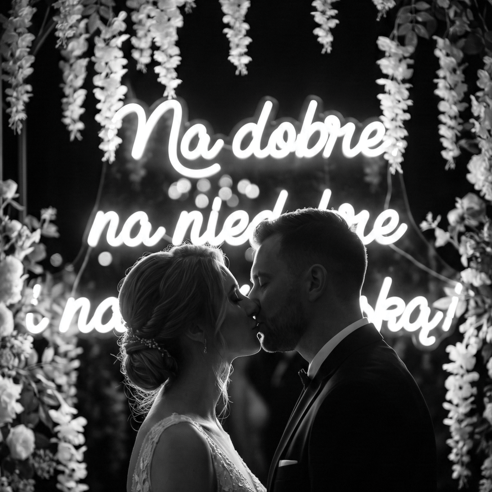 neon na dobre na niedobre i na litość boską neon weselny neon na wesele