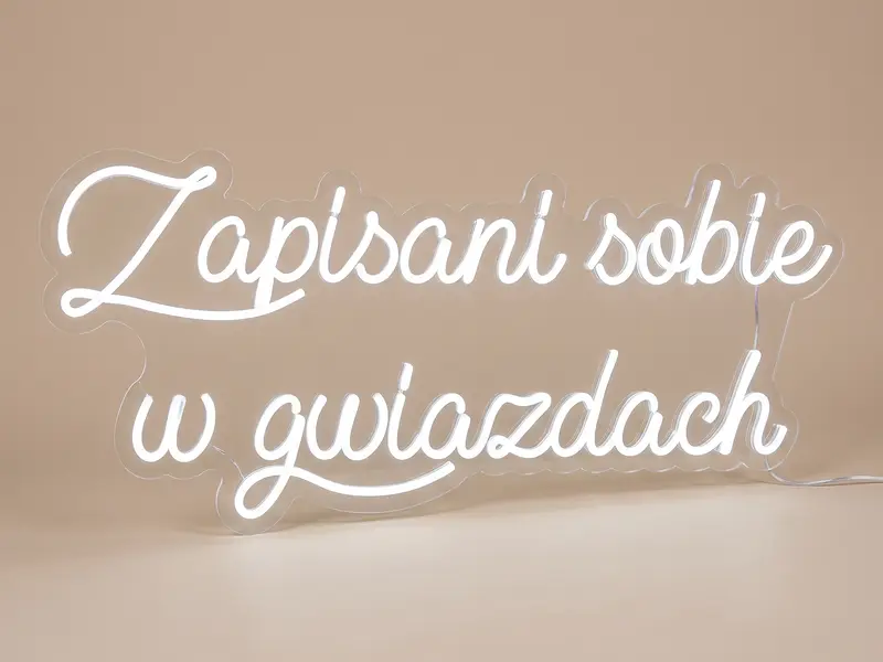 Neon LED Zapisani sobie w gwiazdach, 110 × 40 cm