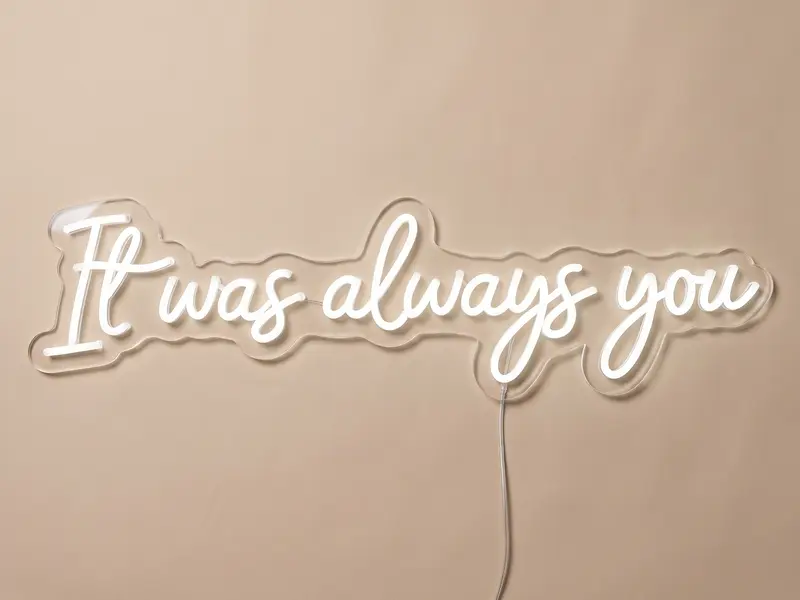 Neon LED It was always you, 120 × 17 cm