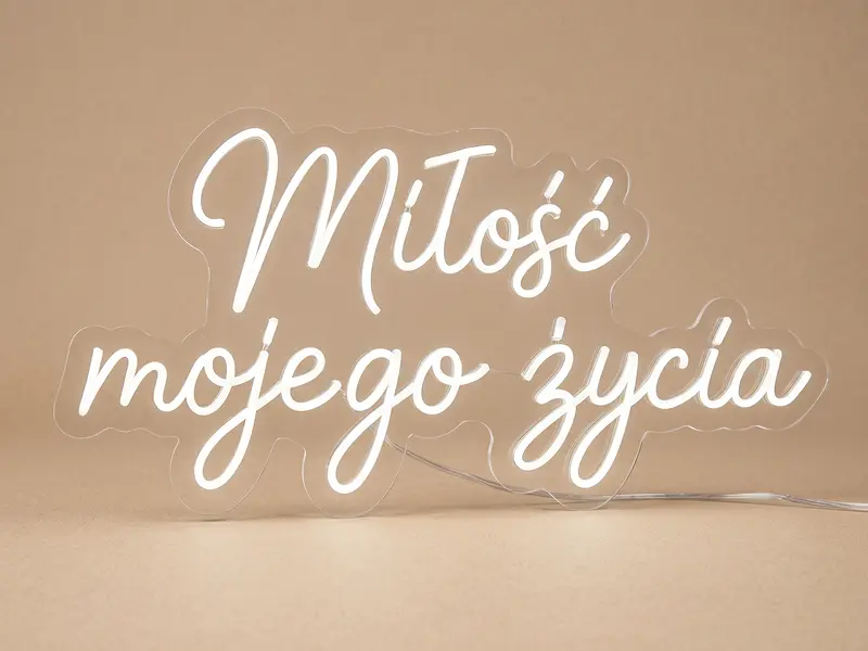 Neon LED Miłość mojego życia, 105 × 50 cm