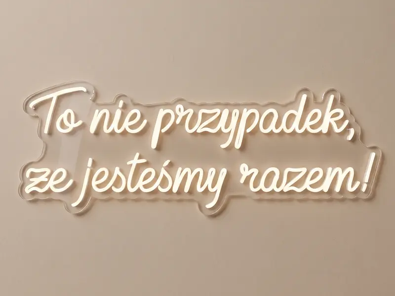 Neon LED To nie przypadek że jesteśmy razem, 105 × 35 cm
