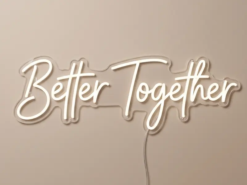 Neon LED Better together, 105 × 30 cm