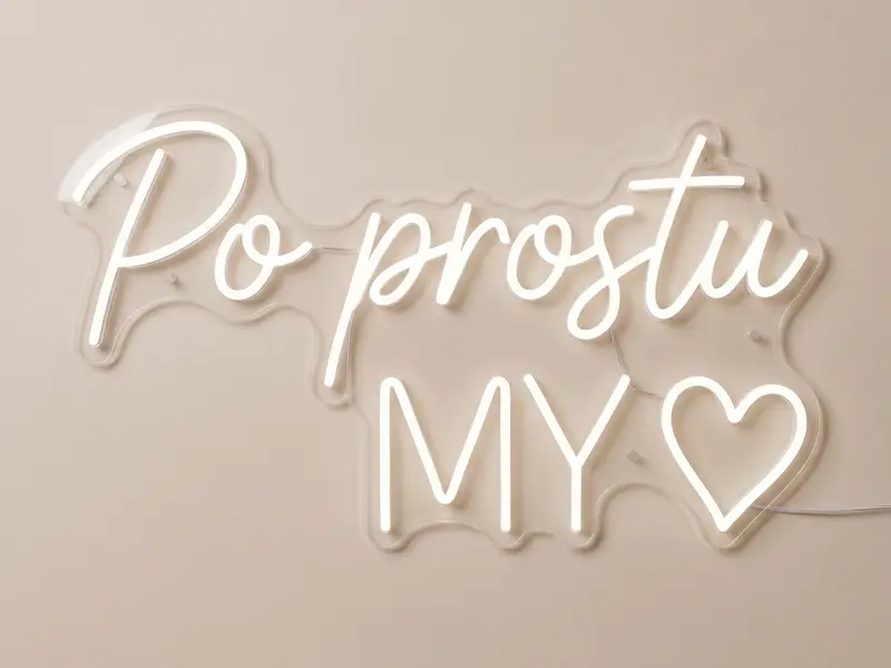 Neon LED Po prostu MY <3, 95 × 50 cm