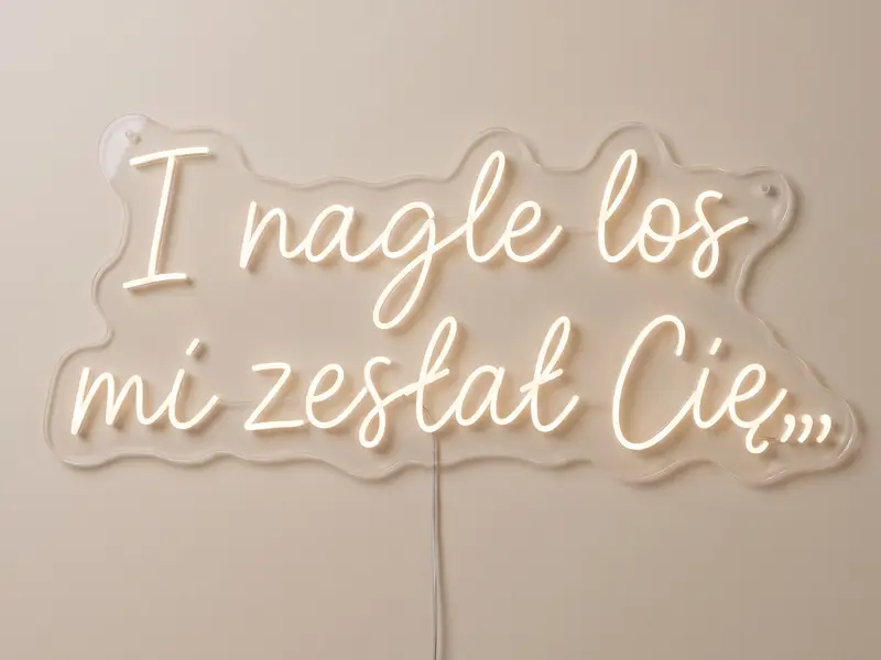 Neon LED I nagle los mi zesłał Cię..., 105 × 45 cm