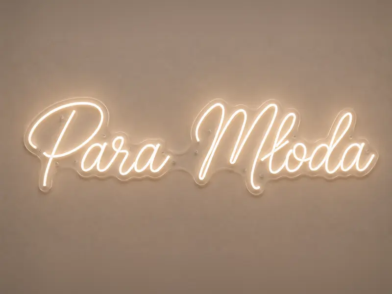 Neon LED Para młoda, 90 × 27 cm