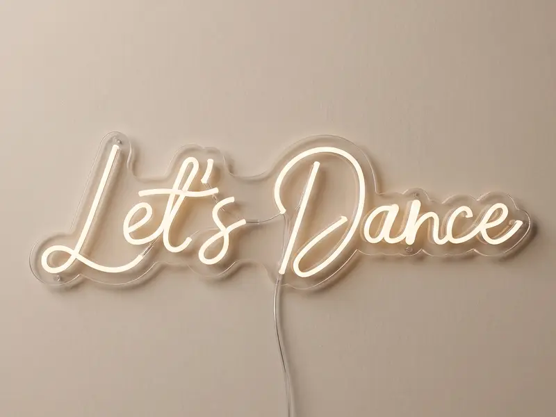 Neon LED Let's Dance, 90 × 27 cm