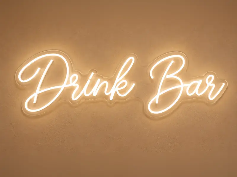 Neon LED Drink Bar, 90 × 32 cm