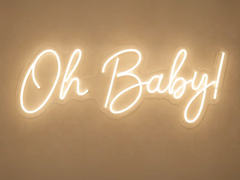 Neon LED Oh Baby!, 90 × 36 cm