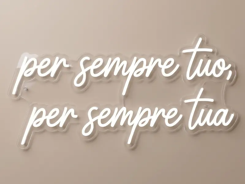 Neon LED per sempre tuo, per sempre tua, 100 × 50 cm