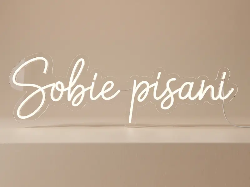 Neon LED Sobie pisani, 90 × 30 cm