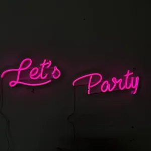 Neon LED "Let's Party" – Różowy (OUTLET)